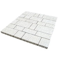 Тротуарная плитка Инсбрук Тироль, 60 мм, белый, бассировка