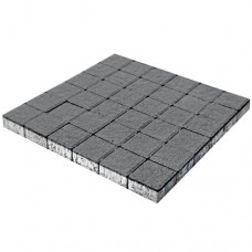 Тротуарная плитка Квадрат большой, 60 мм, серый, бассировка