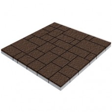 Тротуарная плитка Инсбрук Альпен, 40 мм, коричневый, бассировка