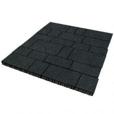 Тротуарная плитка Инсбрук Тироль, 60 мм, чёрный, бассировка