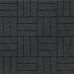 Тротуарная плитка Паркет, 60 мм, чёрный, бассировка