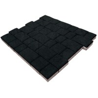 Тротуарная плитка Инсбрук Инн, 60 мм, чёрный, гладкая