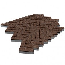 Тротуарная плитка Паркет, 60 мм, коричневый, native