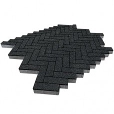 Тротуарная плитка Паркет, 60 мм, чёрный, native