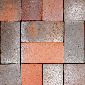 Клинкерная брусчатка Roben Altona blau-rot, ungefast, 240x118x52 мм