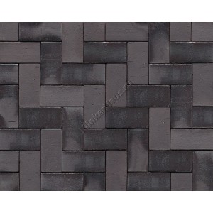 Клинкерный тротуарный кирпич Westerwalder Klinker PK1552 Schwarz-bunt 200х100х52 мм