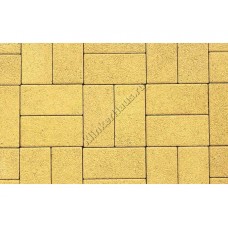 Тротуарная брусчатка Выбор Гранит ЛА-ЛИНИЯ, Б.2.П.6, цвет Желтый, 100x200x60 мм