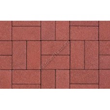 Тротуарная брусчатка Выбор Гранит ЛА-ЛИНИЯ, Б.2.П.6, цвет Красный, 100x200x60 мм