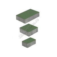 Тротуарная плитка Выбор Стандарт СТАРЫЙ ГОРОД, Б.1.Фсм.6, цвет Зеленый, микс размеров