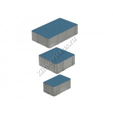 Тротуарная плитка Выбор Стандарт СТАРЫЙ ГОРОД, Б.1.Фсм.6, цвет Синий, микс размеров