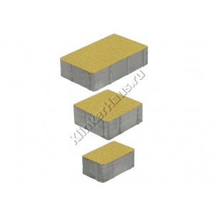 Тротуарная плитка Выбор Стандарт СТАРЫЙ ГОРОД, Б.1.Фсм.8, цвет Желтый, микс размеров