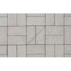 Тротуарная брусчатка Выбор Гранит ЛА-ЛИНИЯ, Б.2.П.8, цвет Белый, 100x200x80 мм