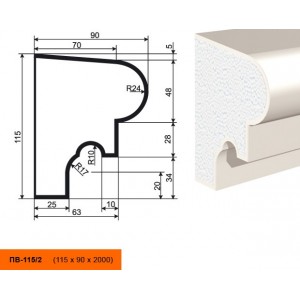 Подоконник ПВ-115/2