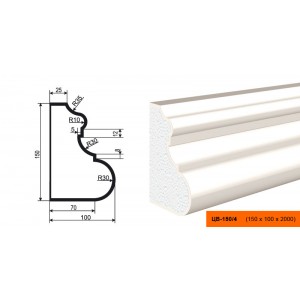Молдинг цокольный ЦВ-150/4