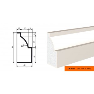 Молдинг цокольный ЦВ-80/1
